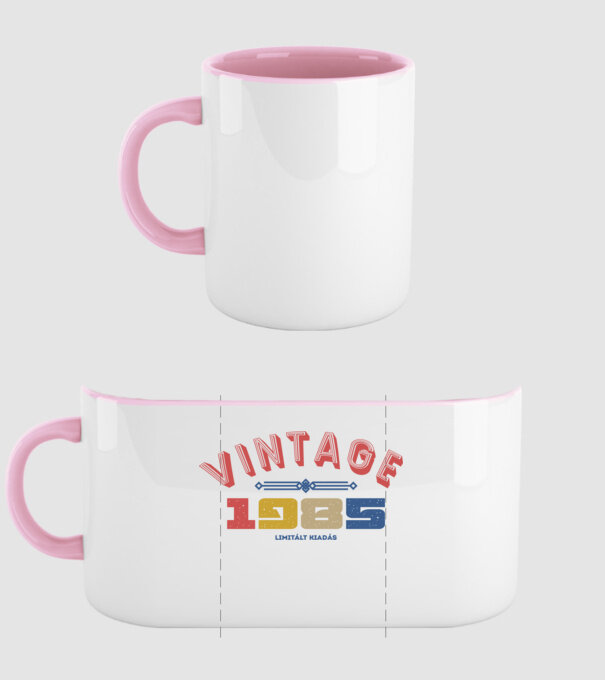 VINTAGE limited 1985 minta világos rózsaszín pólón
