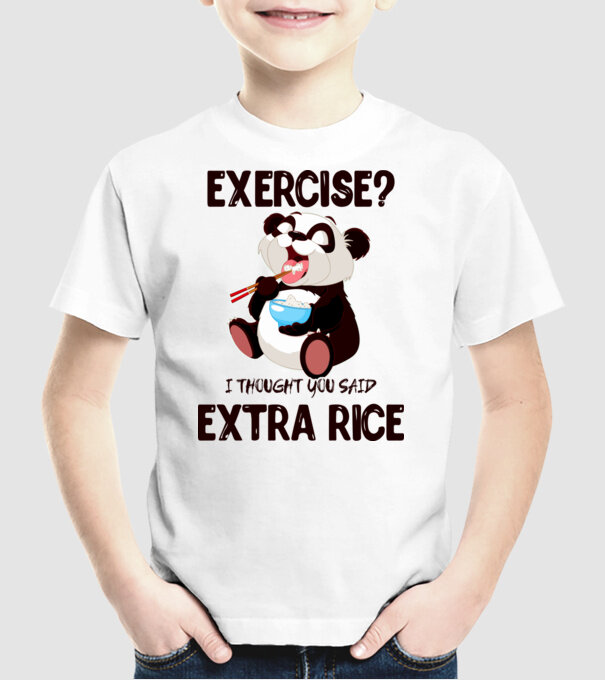 Exercise panda  minta fehér pólón