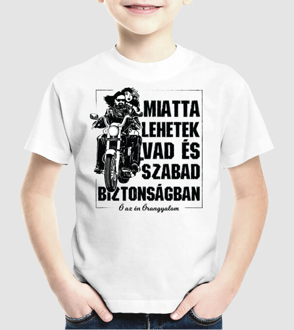 Motoros Miatta lehetek vad és szabad férfinak ldrk minta fehér pólón