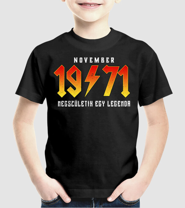 1971 11-NOVEMBER minta fekete pólón