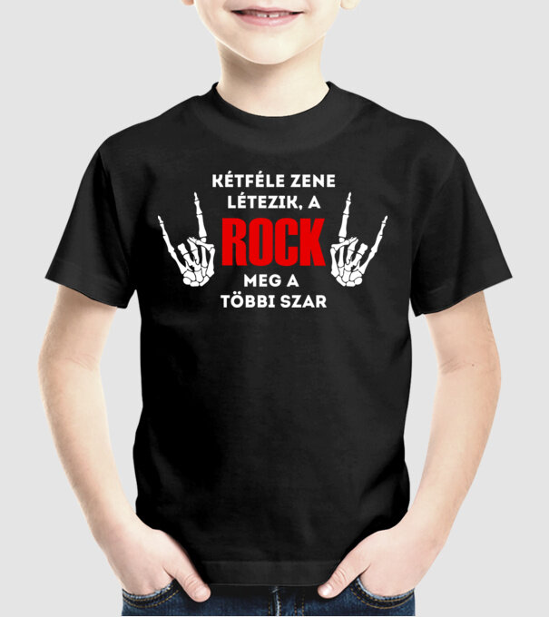 2 féle zene létezik minta fekete pólón