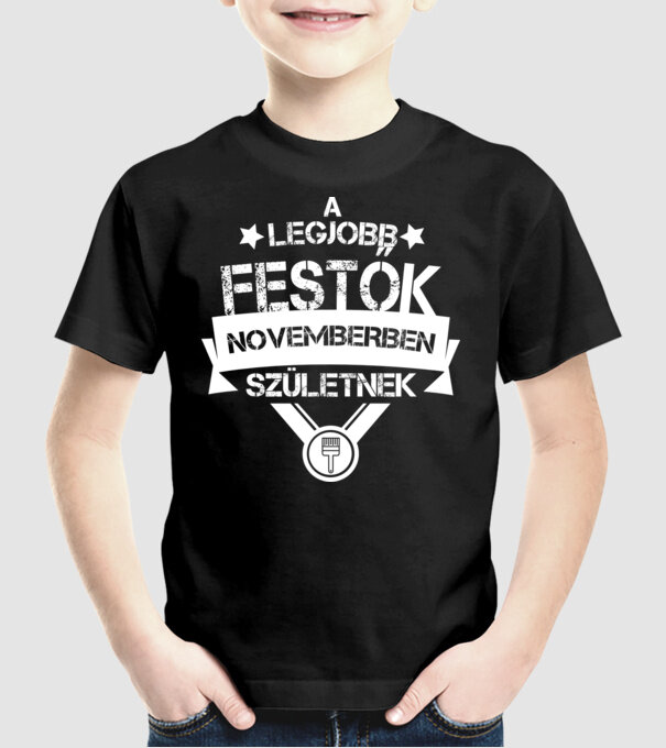 A legjobb festők novemberben születnek minta fekete pólón