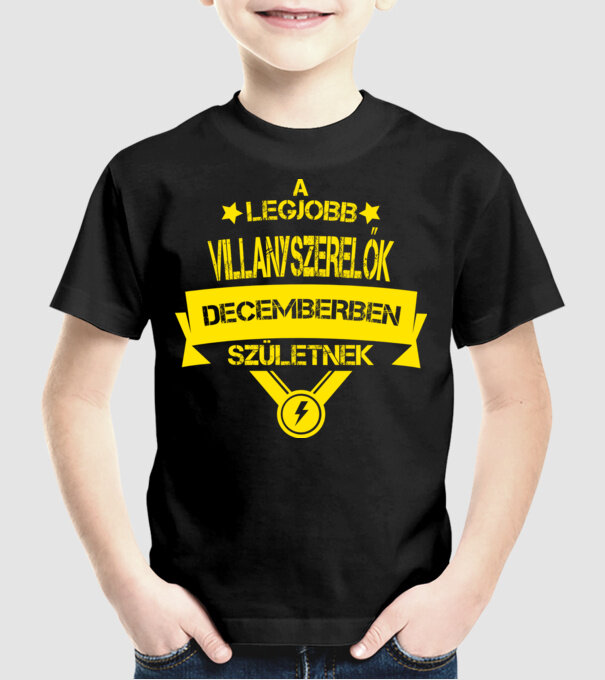 A legjobb villanyszerelők decemberben születnek minta fekete pólón