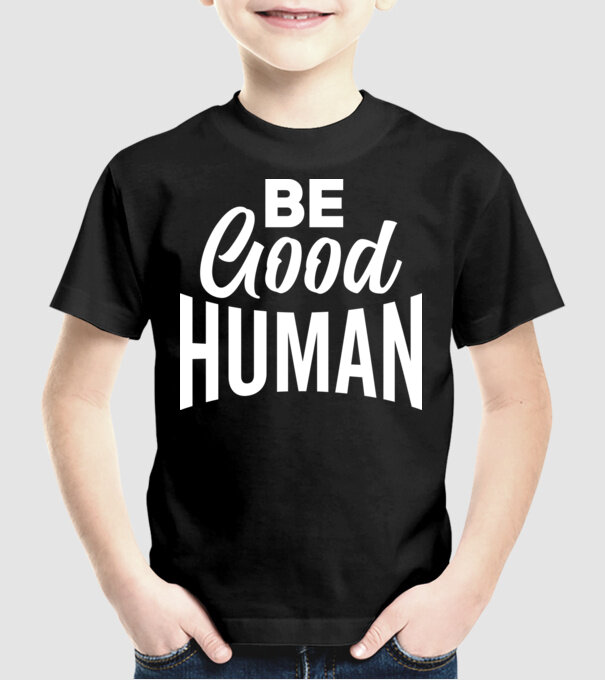 BTS BE GOOD HUMAN minta fekete pólón
