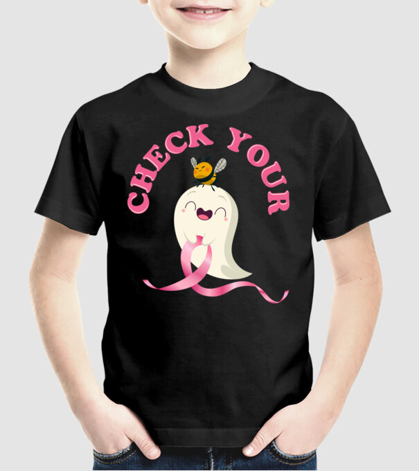 Check your boo-bees minta fekete pólón