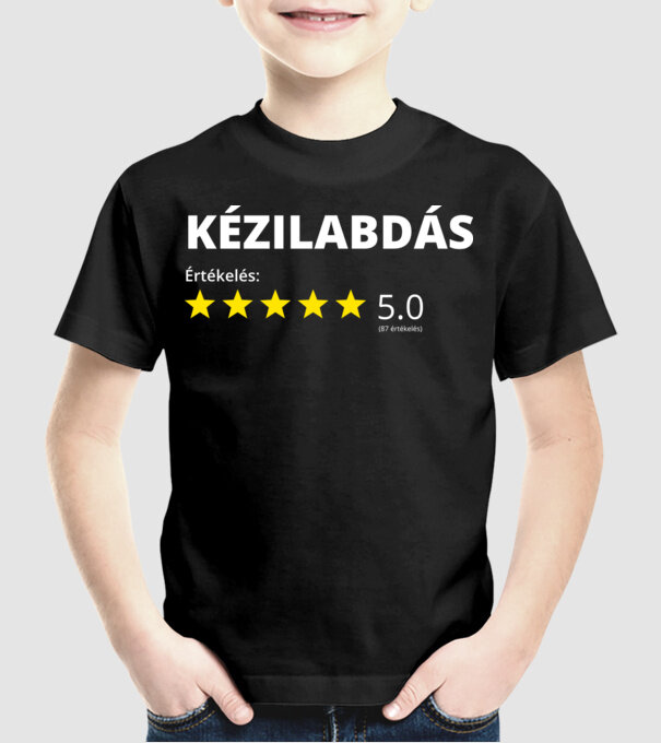 Értékelés 5_KÉZILABDÁS minta fekete pólón
