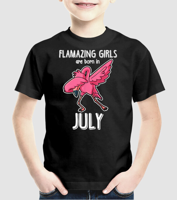 flamazing girls are born in july minta fekete pólón