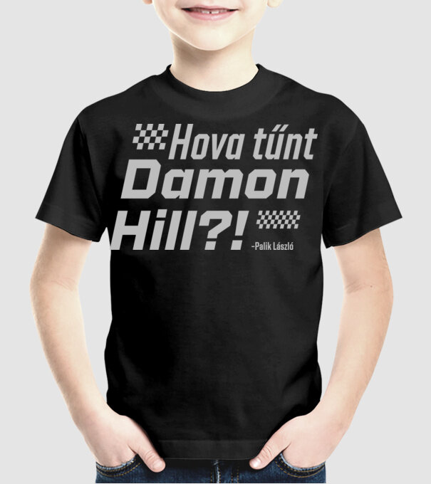 Hova tűnt Damon Hill?! - Palik László minta fekete pólón