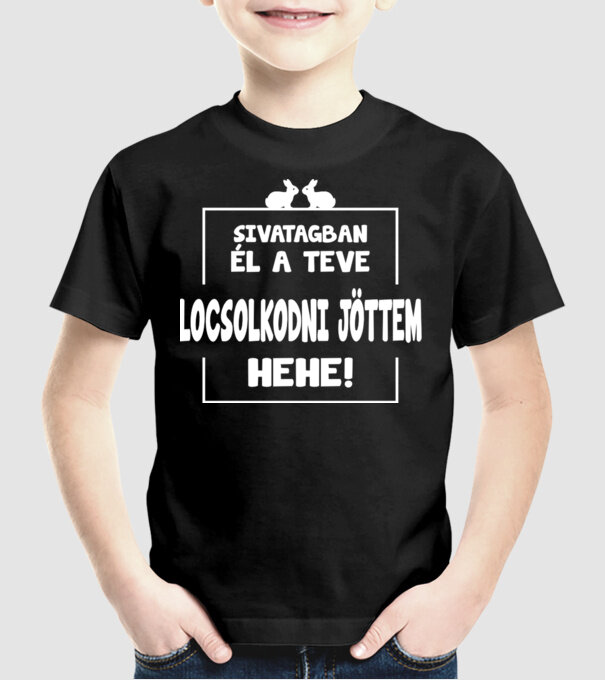Húsvéti locsolóvers minta fekete pólón