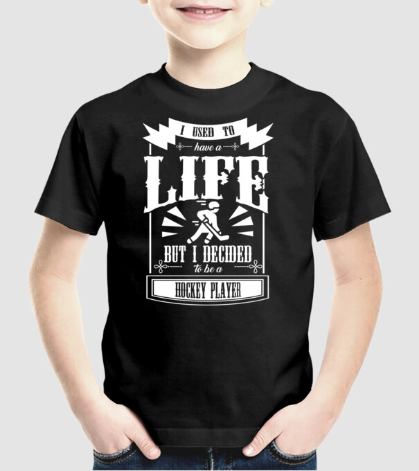 I used to have a life HOKIS minta fekete pólón
