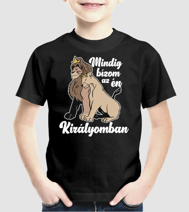 Királyi pár királynő minta fekete pólón