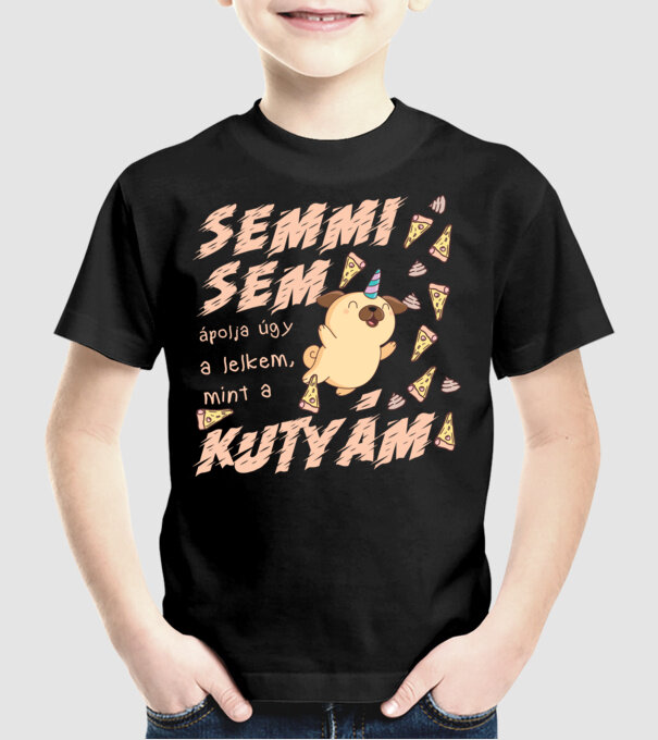 Semmi sem ápolja a lelkem úgy mint a kutyám minta fekete pólón