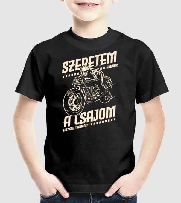 Szeretem amikor a csajom elenged motorozni minta fekete pólón