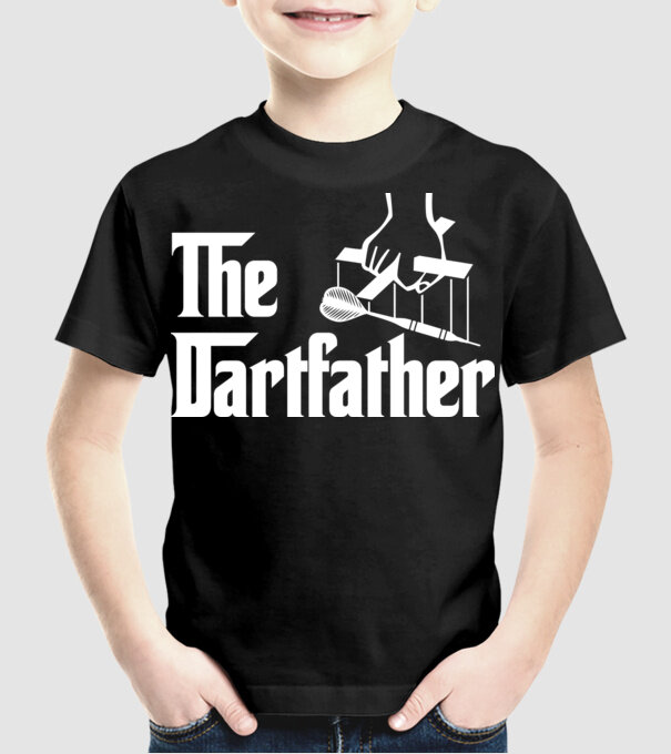 The Dartfather - fehér minta fekete pólón