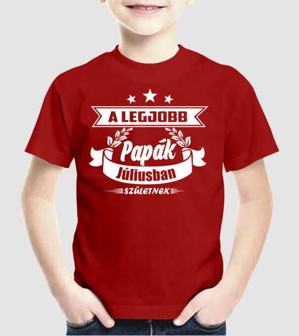 A legjobb papák - Július minta piros pólón