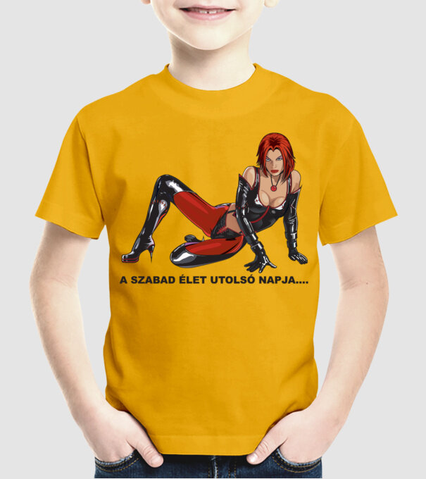 a szabad élet minta sárga pólón