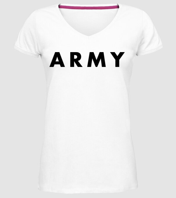 Army minta fehér pólón