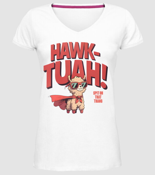 Hawk Tuah Láma - Spit on that thang minta fehér pólón