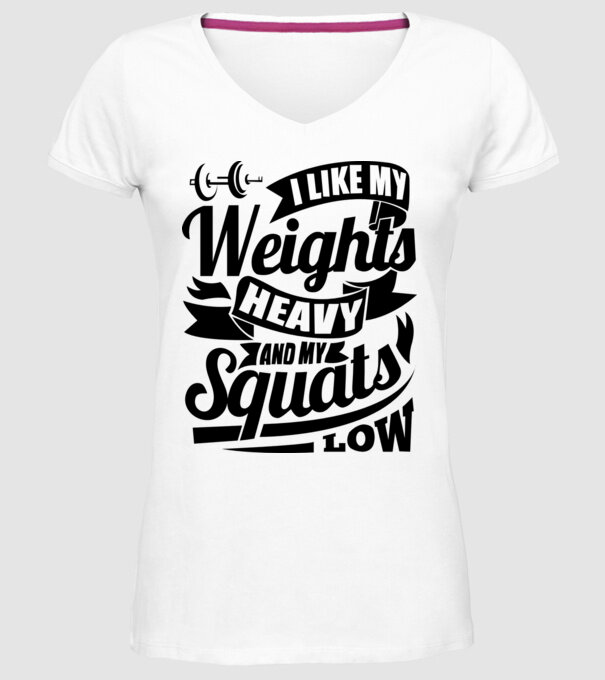 I like my weights minta fehér pólón