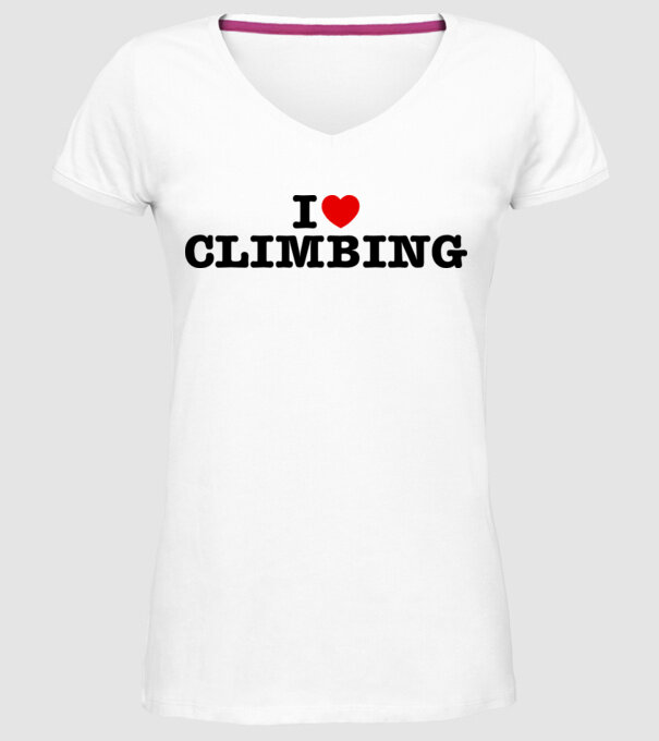 I love climbing minta fehér pólón