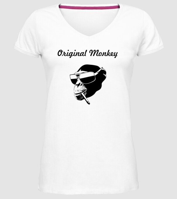 Original monkey minta fehér pólón