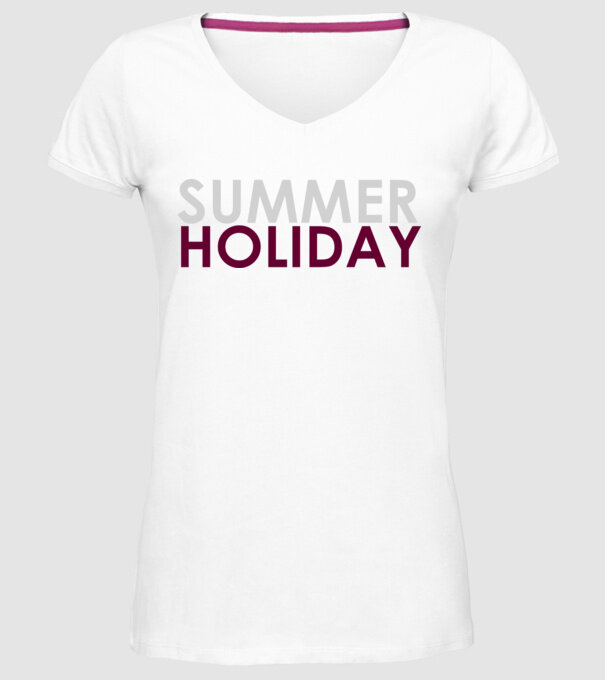 Summer Holiday minta fehér pólón