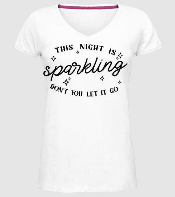 Taylor Swift This night is sparkling minta fehér pólón