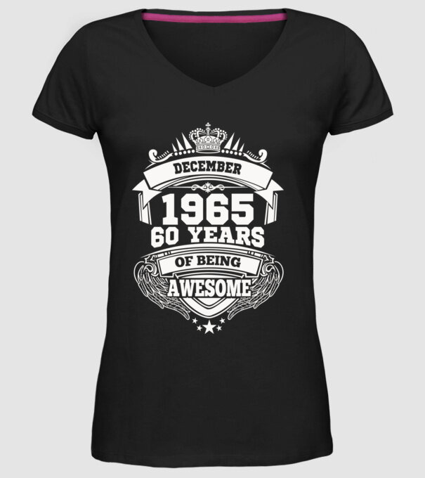 Awesome being of 1965 DECEMBER minta fekete pólón