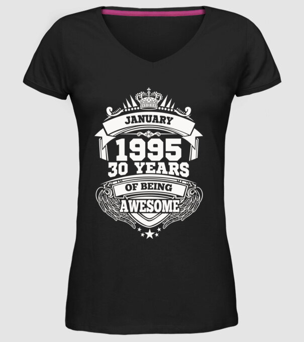 Awesome being of 1995 JANUÁR minta fekete pólón