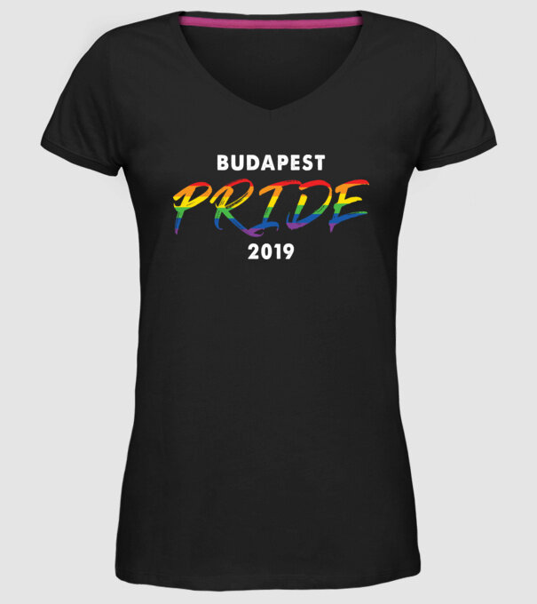 Budapest pride 2019 minta fekete pólón