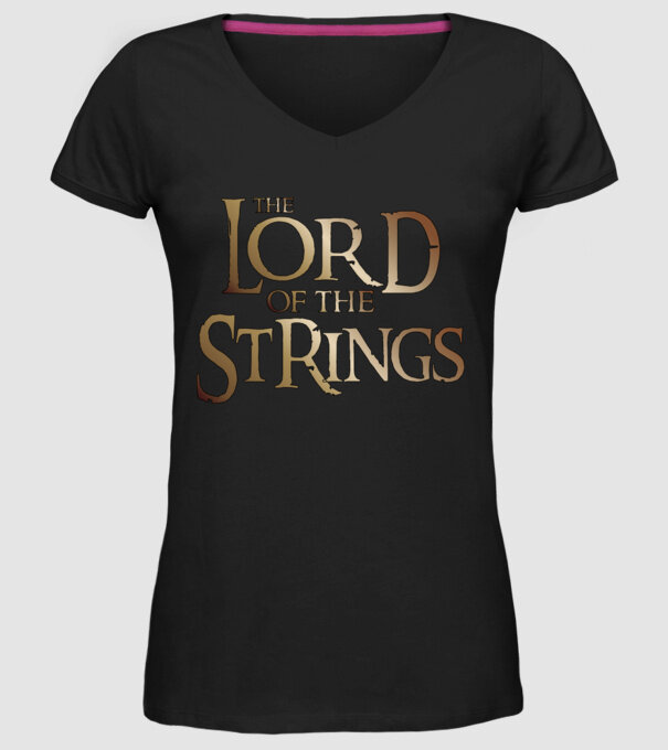 Lord of the Strings minta fekete pólón