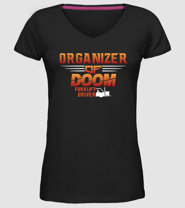 organizer of DOOM minta fekete pólón