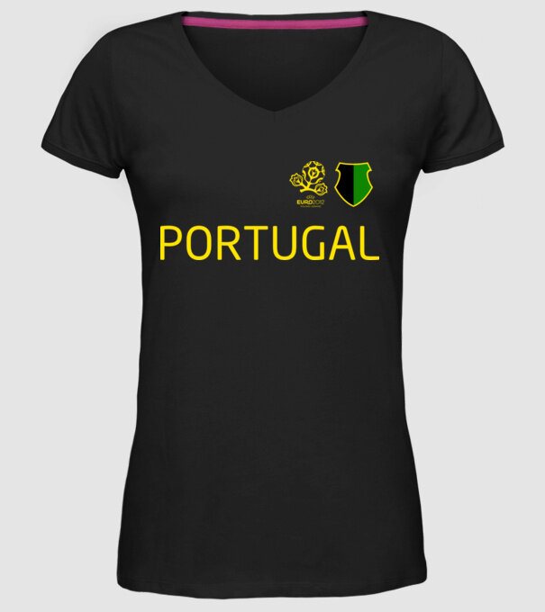 Portugália minta fekete pólón