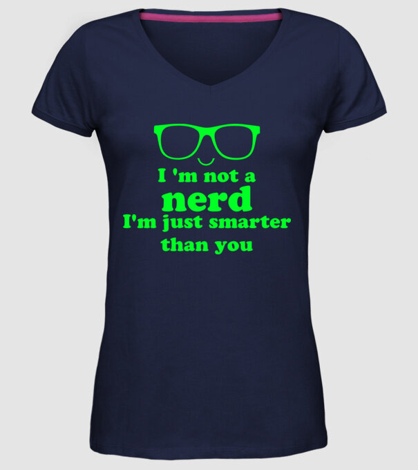 i_am_not_nerd_1989 minta sötétkék pólón