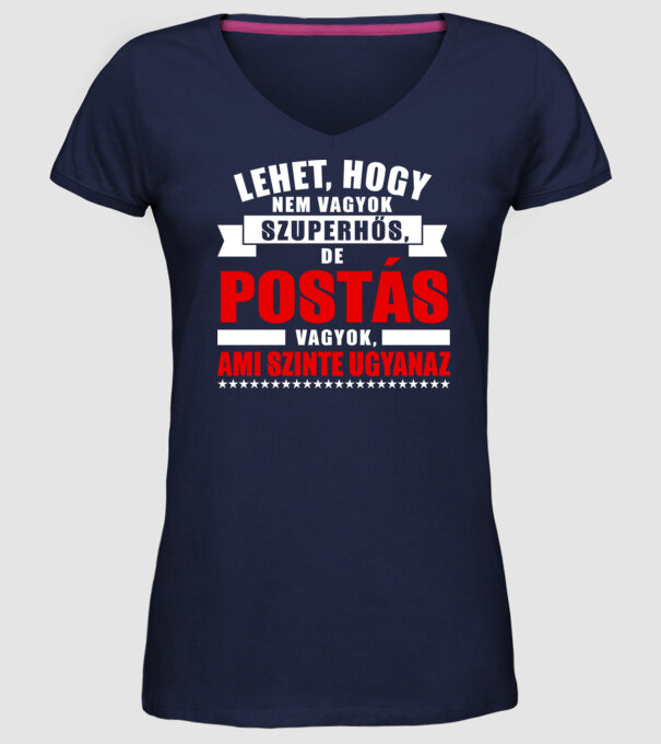 Nem Szuperhős - POSTÁS minta sötétkék pólón
