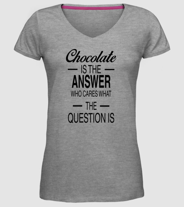 Chocolate minta szürke pólón