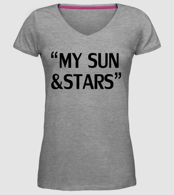 My sun and stars minta szürke pólón