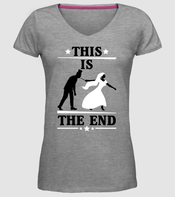 this is the end minta szürke pólón