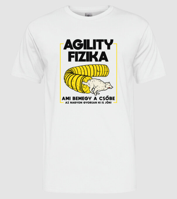 Agility fizika minta fehér pólón
