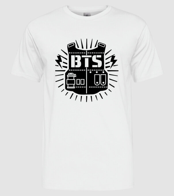 BTS army vest minta fehér pólón
