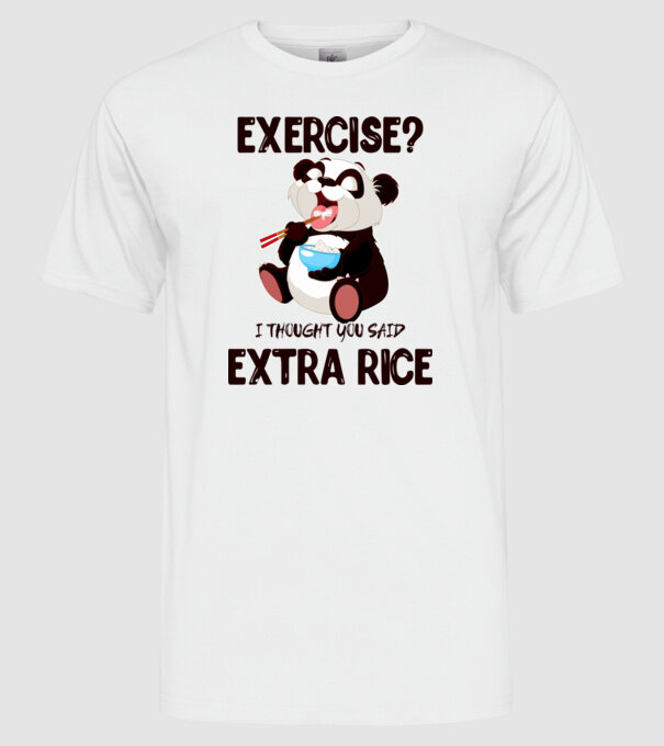 Exercise panda minta fehér pólón