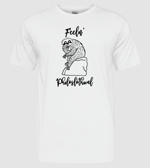 Philoslothical minta fehér pólón