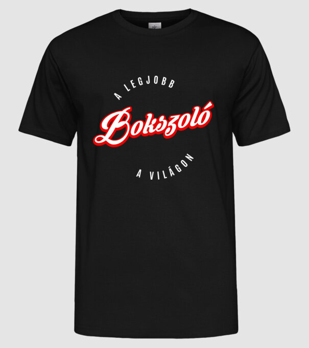 A legjobb bokszoló a világon minta fekete pólón