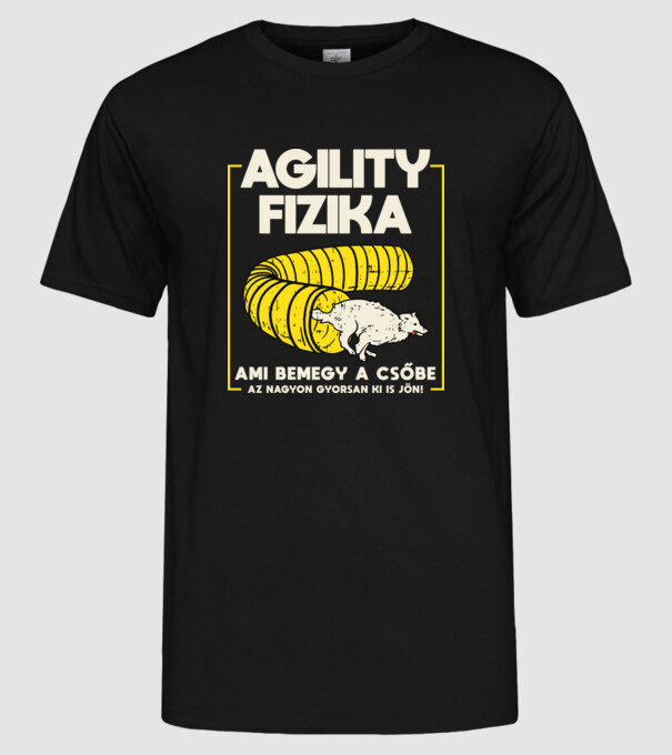 Agility fizika minta fekete pólón