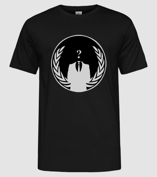 Anonymous minta fekete pólón