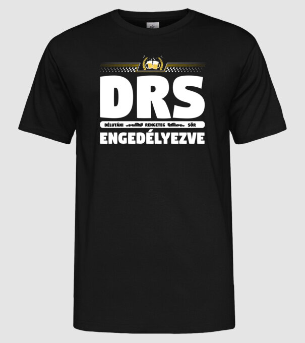 DRS engedélyezve minta fekete pólón