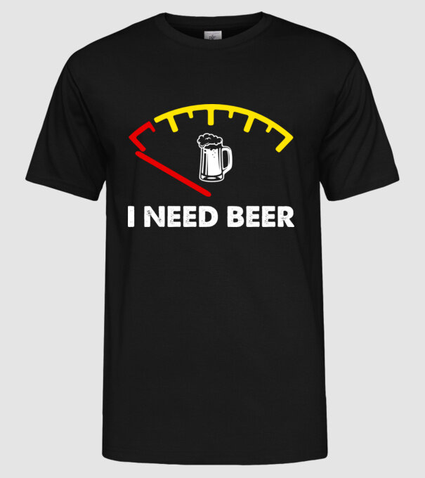I need beer minta fekete pólón