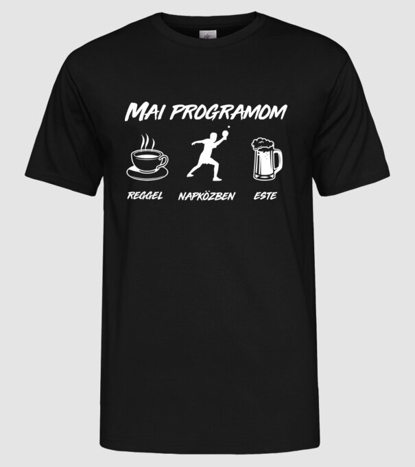 Mai programom - pingpong minta fekete pólón