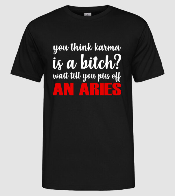 Piss of an ARIES minta fekete pólón
