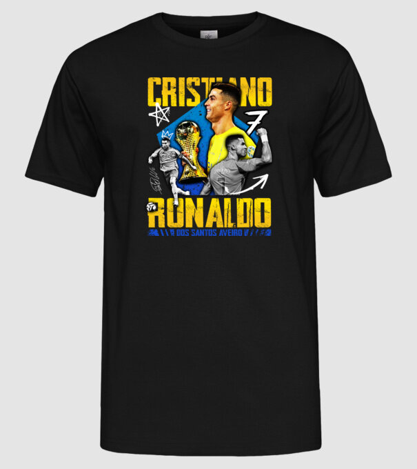 Ronaldo tribute minta fekete pólón